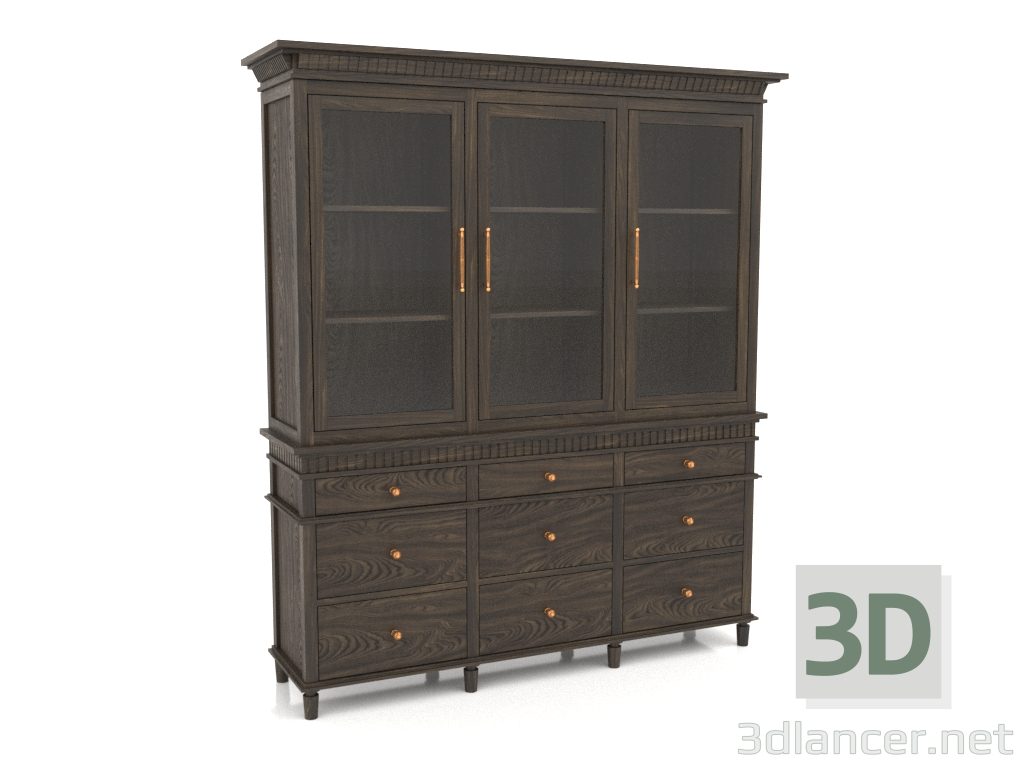 3D Modell Sideboard (3 Abschnitte) - Vorschau