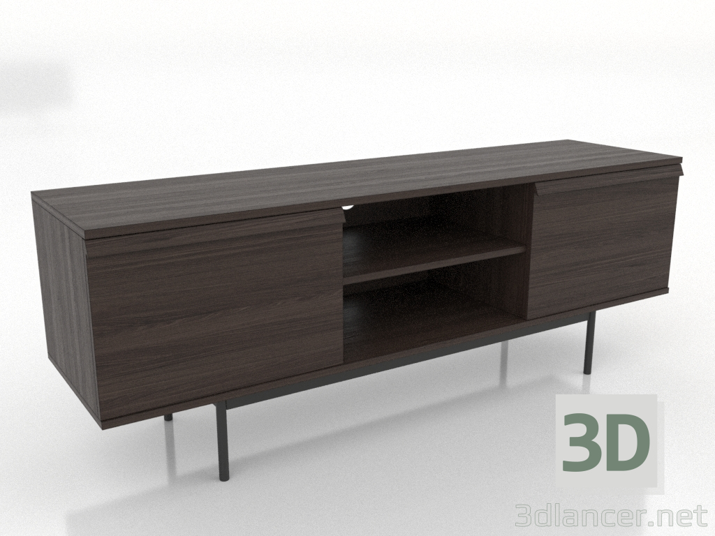 modello 3D OPEN 2 mobile 1500 mm (frassino noce) - anteprima modello 3D OPEN 2 mobile 1500 mm (frassino noce) - anteprima
