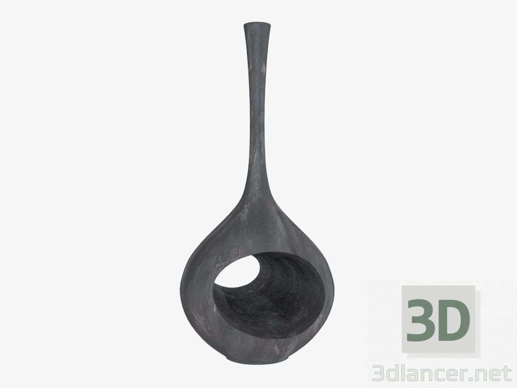 3D Modell Dekorative Vase mit hohem Boden - Vorschau