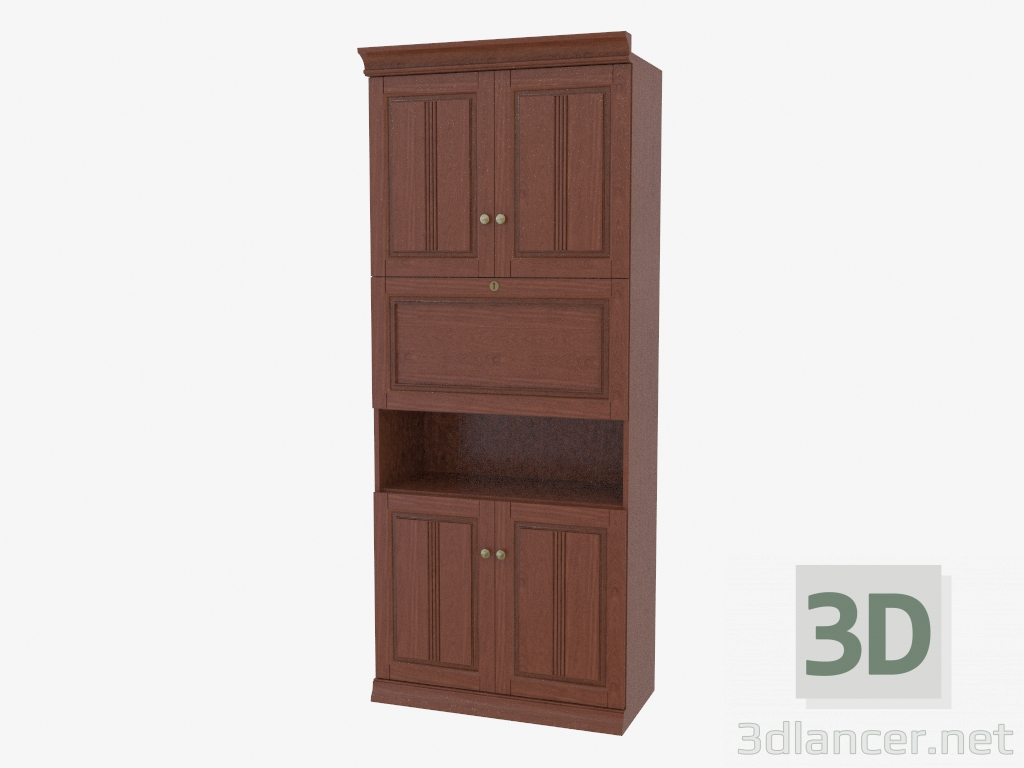 3d model Bookcase with a bar (3841-13) - preview