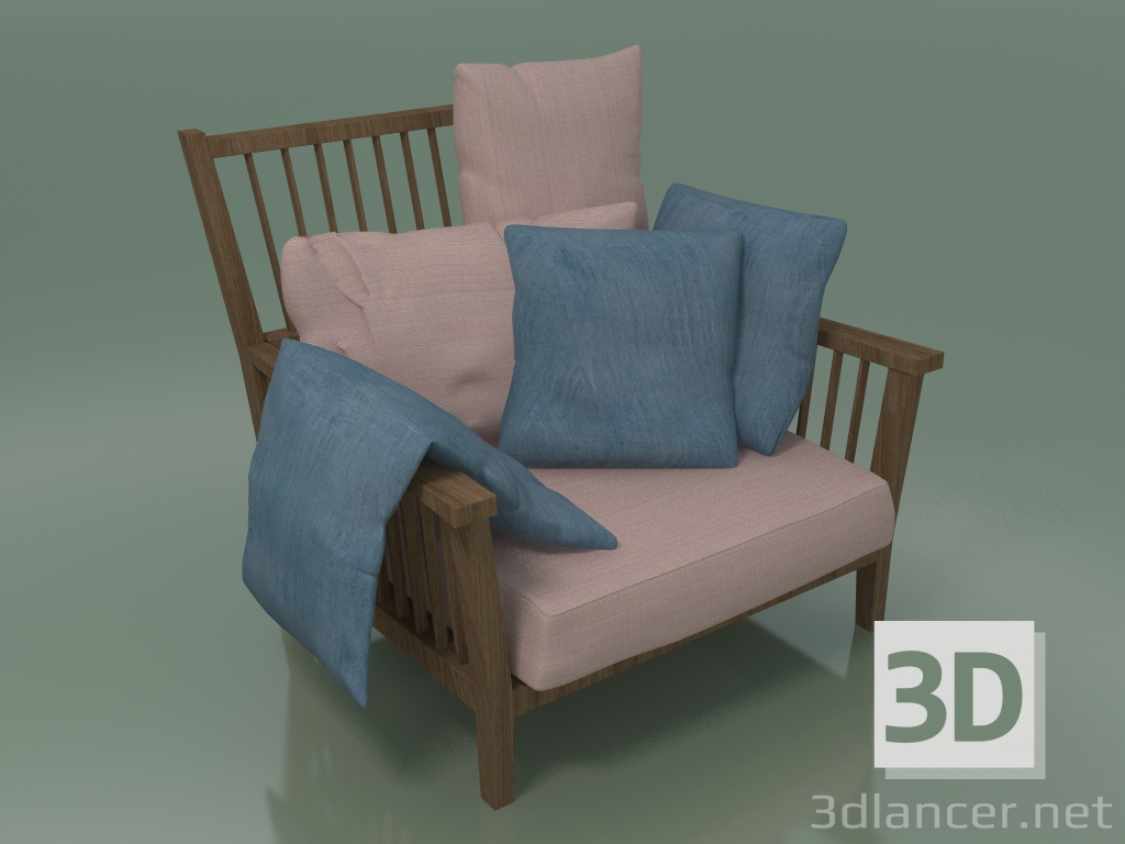 Modelo 3d Espreguiçadeira (01, Natural) - preview