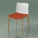 3d model Chair 0308 (4 wooden legs, with a pillow on the seat, natural oak, polypropylene PO00101) - preview