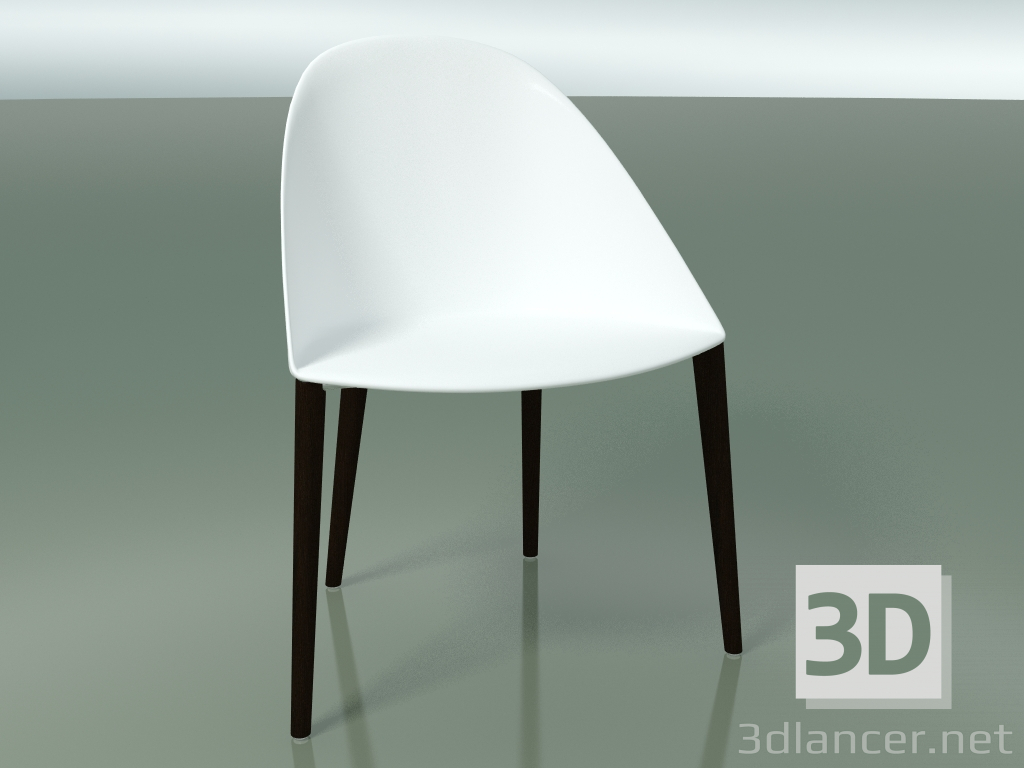 3d model Silla 2204 (4 patas de madera, polipropileno PC00001, wengué) - vista previa