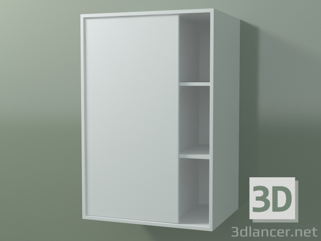 Modelo 3d Armário de parede com 1 porta esquerda (8CUCBDS01, Glacier White C01, L 48, P 36, H 72 cm) - preview