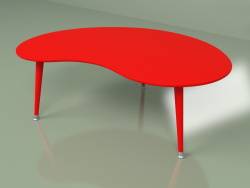 Table basse Kidney monochrome (rouge)