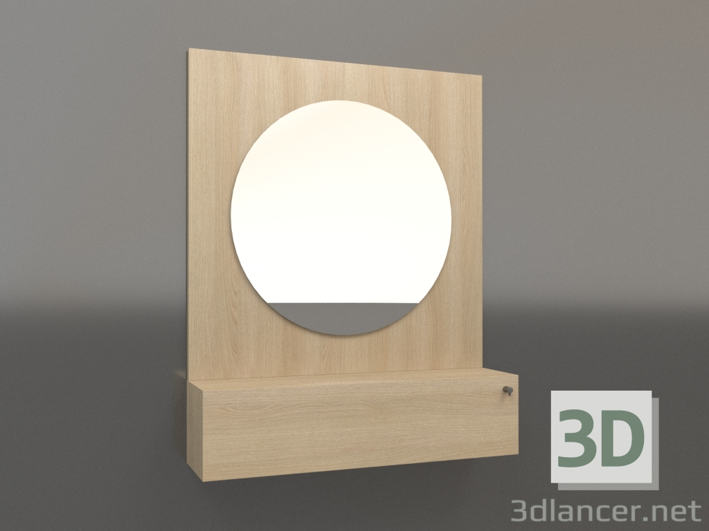 3d модель Дзеркало ZL 15 (802x200х1000, wood white) – превью