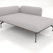 modello 3D Chaise longue 125 con bracciolo 85 a destra (001) (rivestimento esterno in pelle) - anteprima