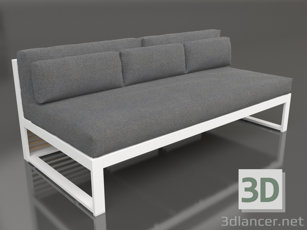 3d model Modular sofa, section 4 (White) - preview