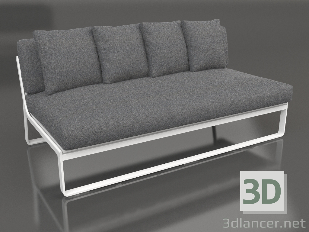 3d model Modular sofa, section 4 (White) - preview