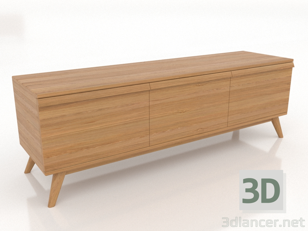 3d model Mueble de TV 1500 mm (roble natural) - vista previa 3d model Mueble de TV 1500 mm (roble natural) - vista previa