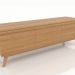 3d model Mueble de TV 1500 mm (roble natural) - vista previa