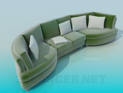 Semicircular sofa