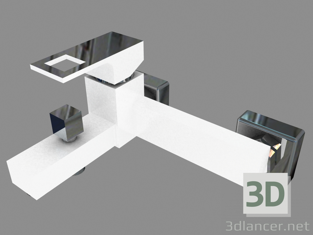 Modelo 3d Misturador de parede para banheira sem chuveiro - cromado branco Anemon (BCZ W100) - preview