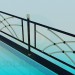 modèle 3D Balustrade avec des éléments d’or - preview