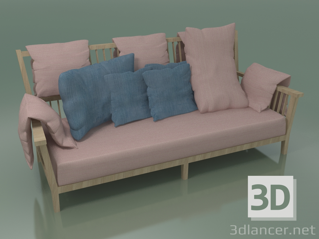 3d model Sofá (03, Rovere Sbiancato) - vista previa