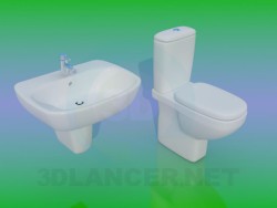 Toilette avec lavabo