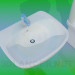 modèle 3D Toilette avec lavabo - preview