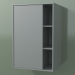 3d model Armario de pared con 1 puerta izquierda (8CUCBDS01, Silver Grey C35, L 48, P 36, H 72 cm) - vista previa