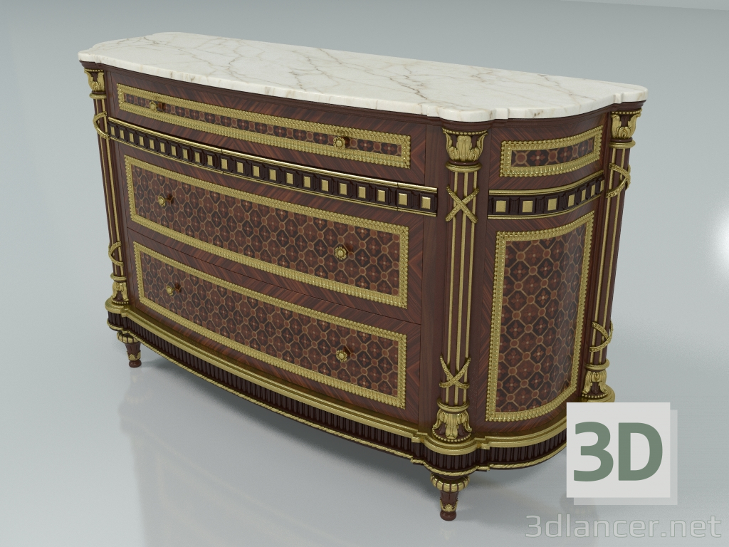 3d model Chest of drawers (art. F19 I) - preview