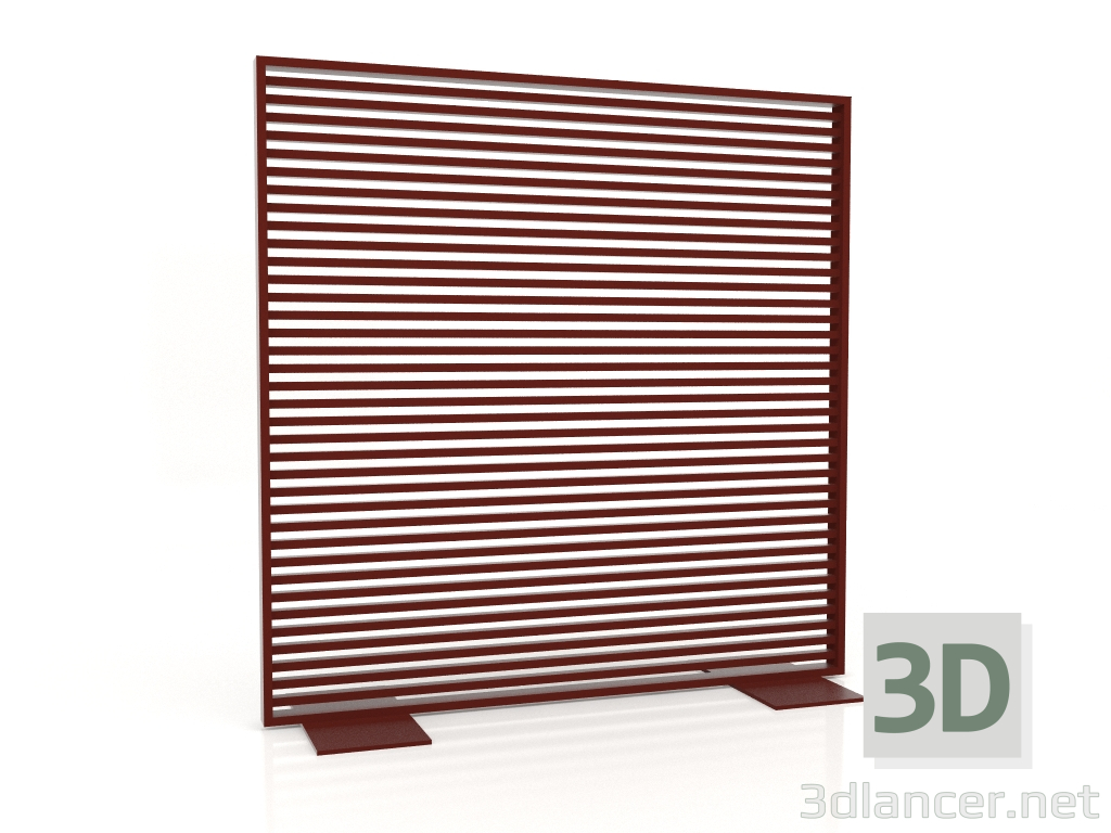 modèle 3D Cloison aluminium 150x150 (Rouge vin) - preview