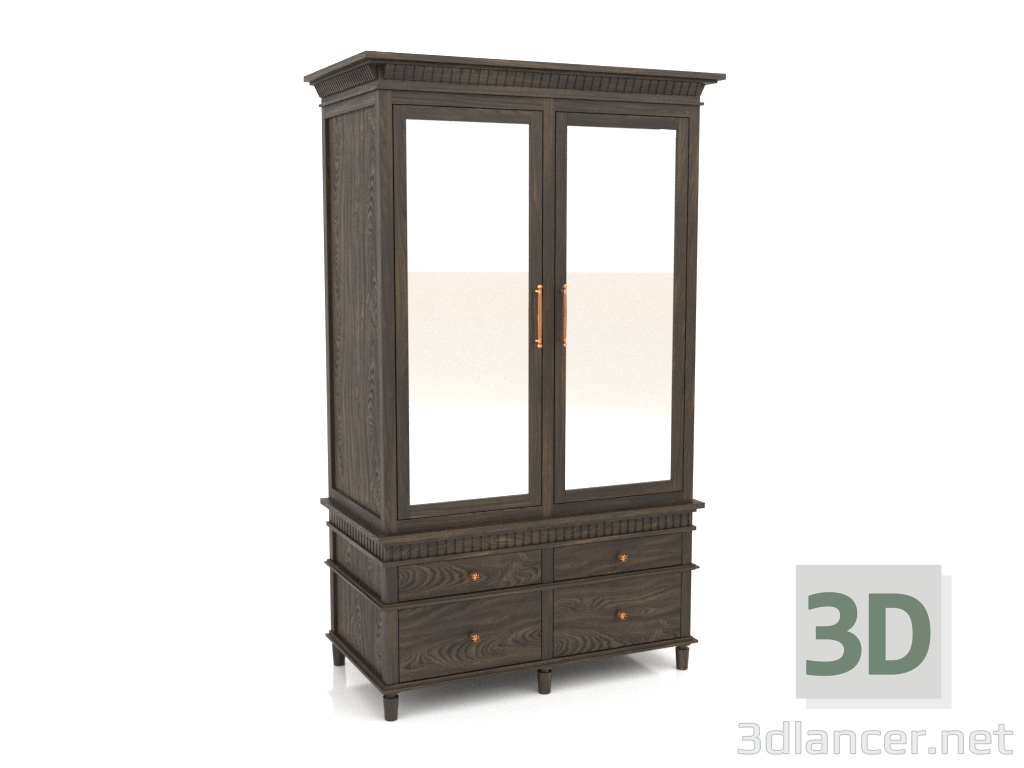 3d model Wardrobe (2 sections) - preview