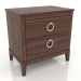 3d model Bedside table (dark walnut, option 3) - preview