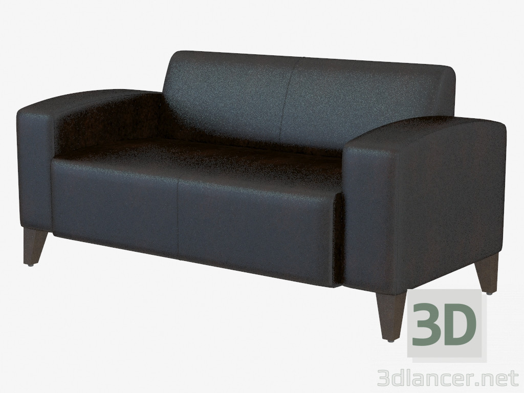 3d model Sofá de cuero moderno Uno 2 - vista previa