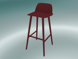 Tabouret de bar Nerd (75 cm, rouge foncé)