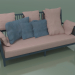 3D Modell Sofa (03, Blau) - Vorschau