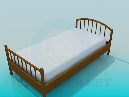 3D Modell Einzelbett - Vorschau