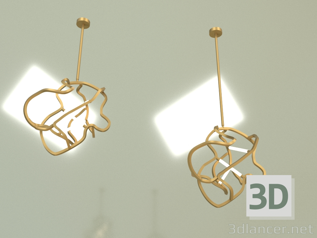 modello 3D Lampadario ELISIUM D400 4000K GD 12036 - anteprima