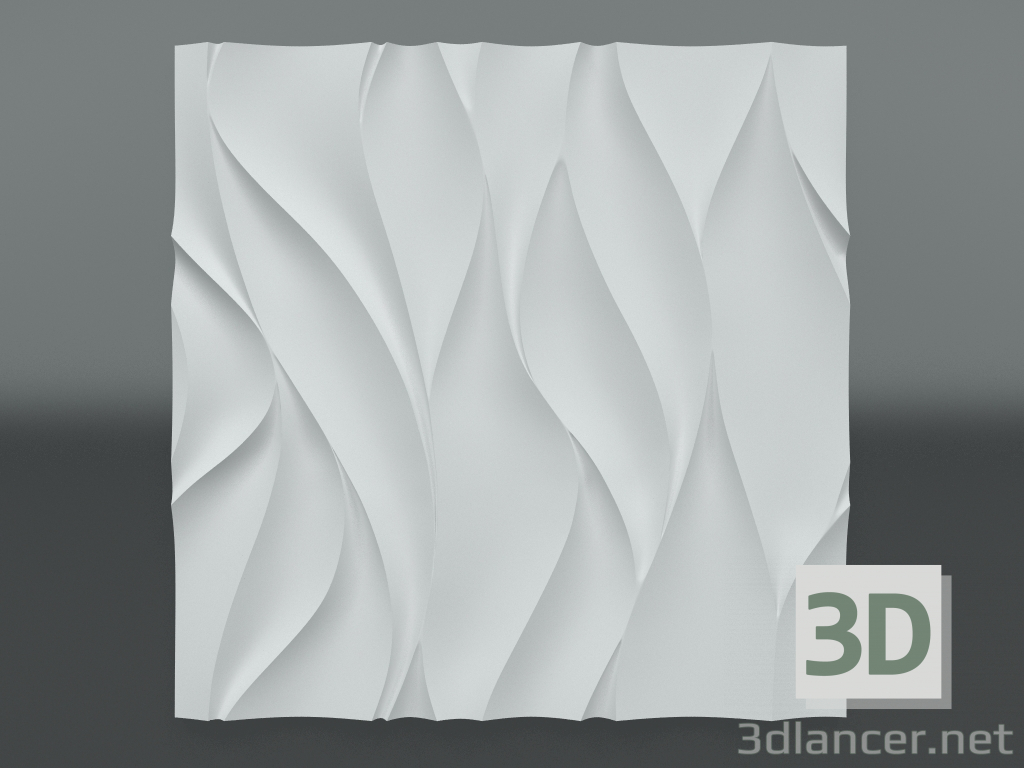 Modelo 3d Painel 3d de gesso F-109 - preview