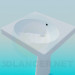 3d model Lavabo cuadrado - vista previa