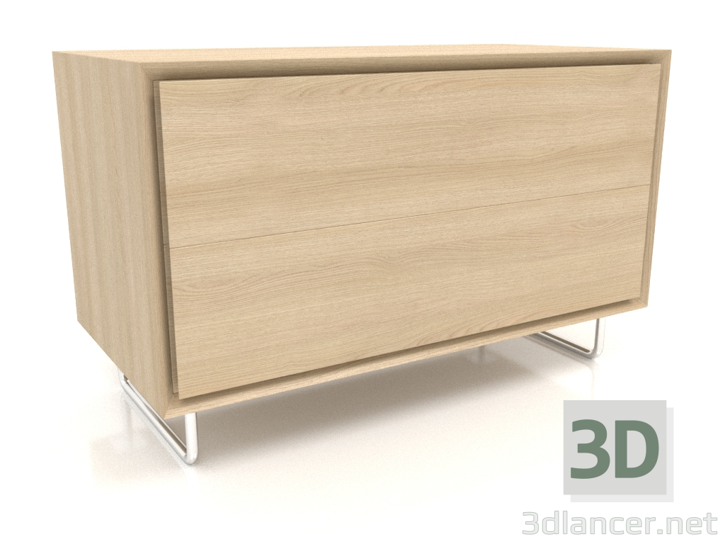 modello 3D Armadio TM 012 (800x400x500, legno bianco) - anteprima