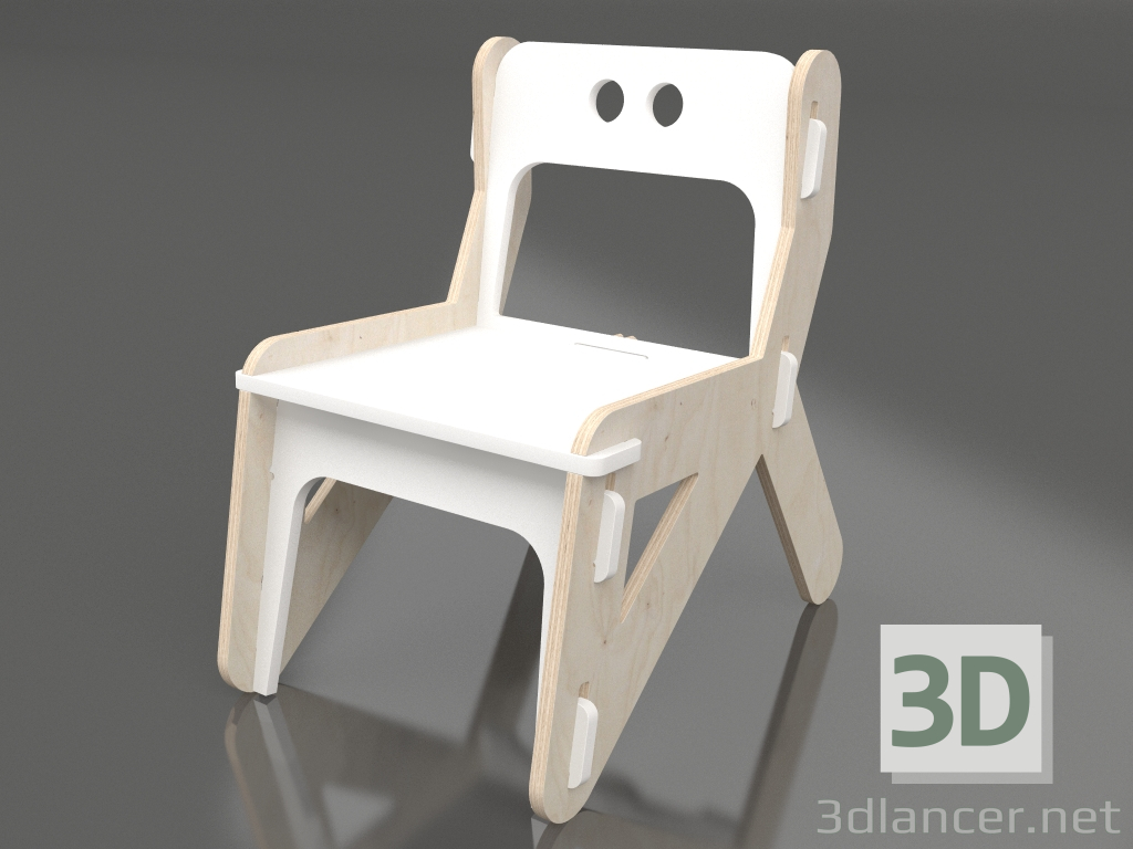 modello 3D Sedia CLIC C (CWCCA1) - anteprima