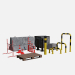 3d Road barriers collection 18 items model buy - render