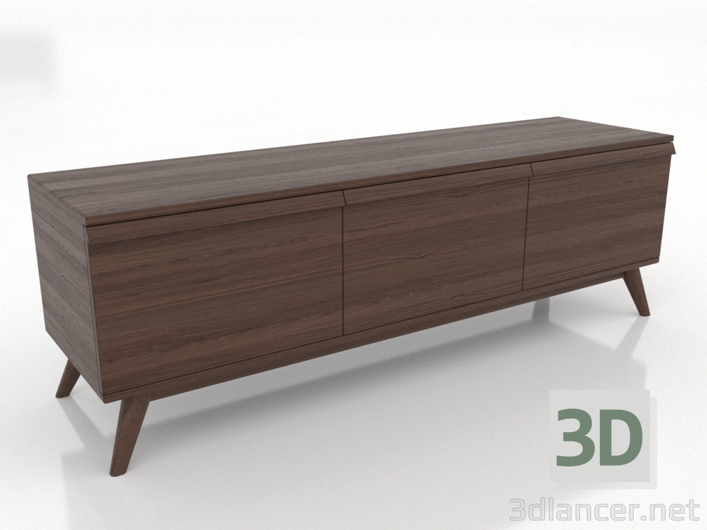 modello 3D Mobile TV 1500 mm (noce scuro) - anteprima modello 3D Mobile TV 1500 mm (noce scuro) - anteprima