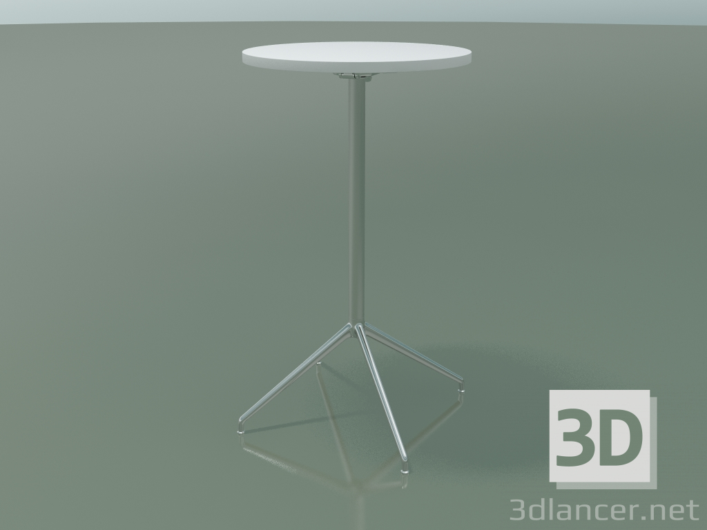 modèle 3D Table ronde 5716, 5733 (H 105 - Ø59 cm, dépliée, Blanc, LU1) - preview