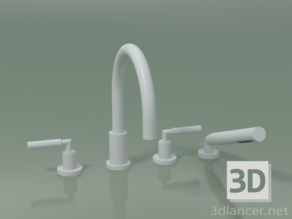 3d model Shower set for bathtub, for installation on a side (27 512 882-10) - preview