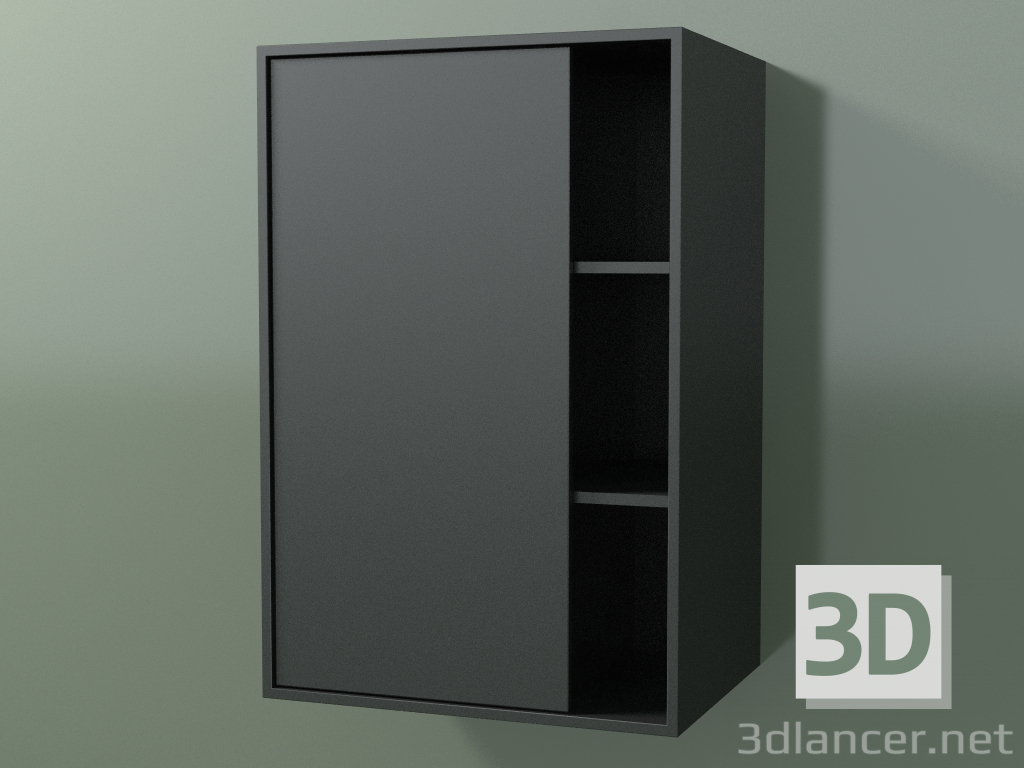 3d model Armario de pared con 1 puerta izquierda (8CUCBDS01, Deep Nocturne C38, L 48, P 36, H 72 cm) - vista previa