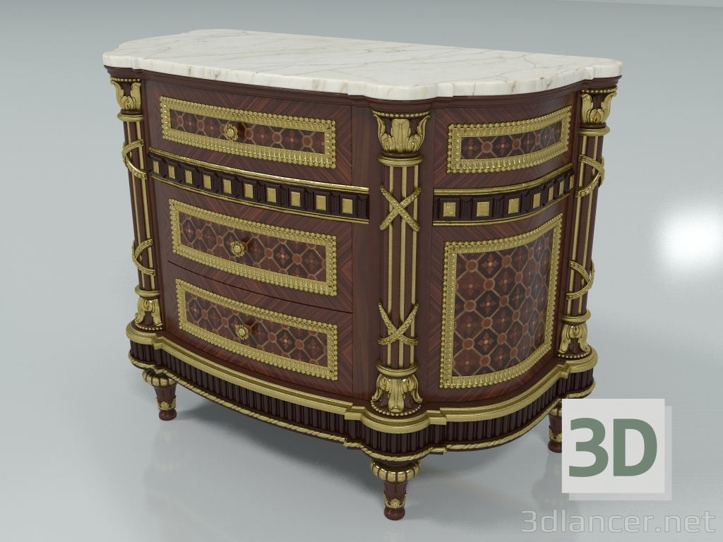 Modelo 3d Mesa de cabeceira (art. F19 I) - preview