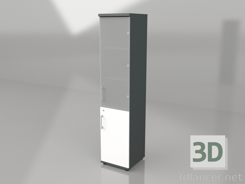 3D modeli Vitrin Standardı A58P2W (402x432x1833) - önizleme