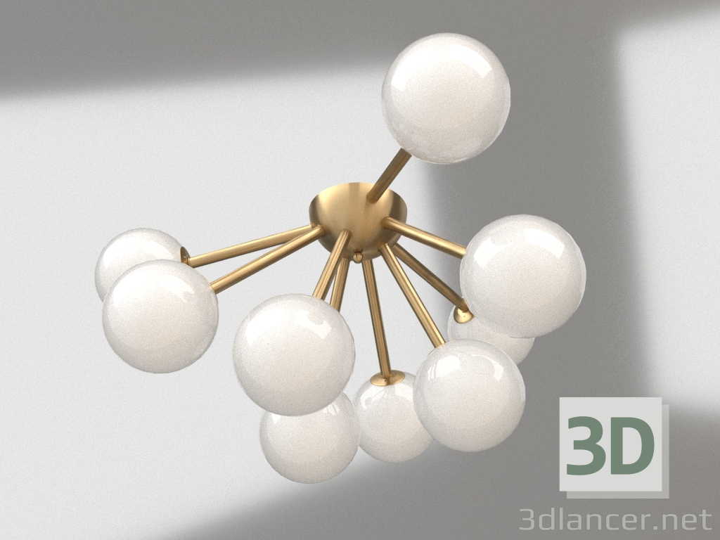 Modelo 3d Luminária de teto Alexis (FR5120CL-09G) - preview