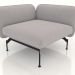 3d model 1-seater sofa module with an armrest on the right - preview