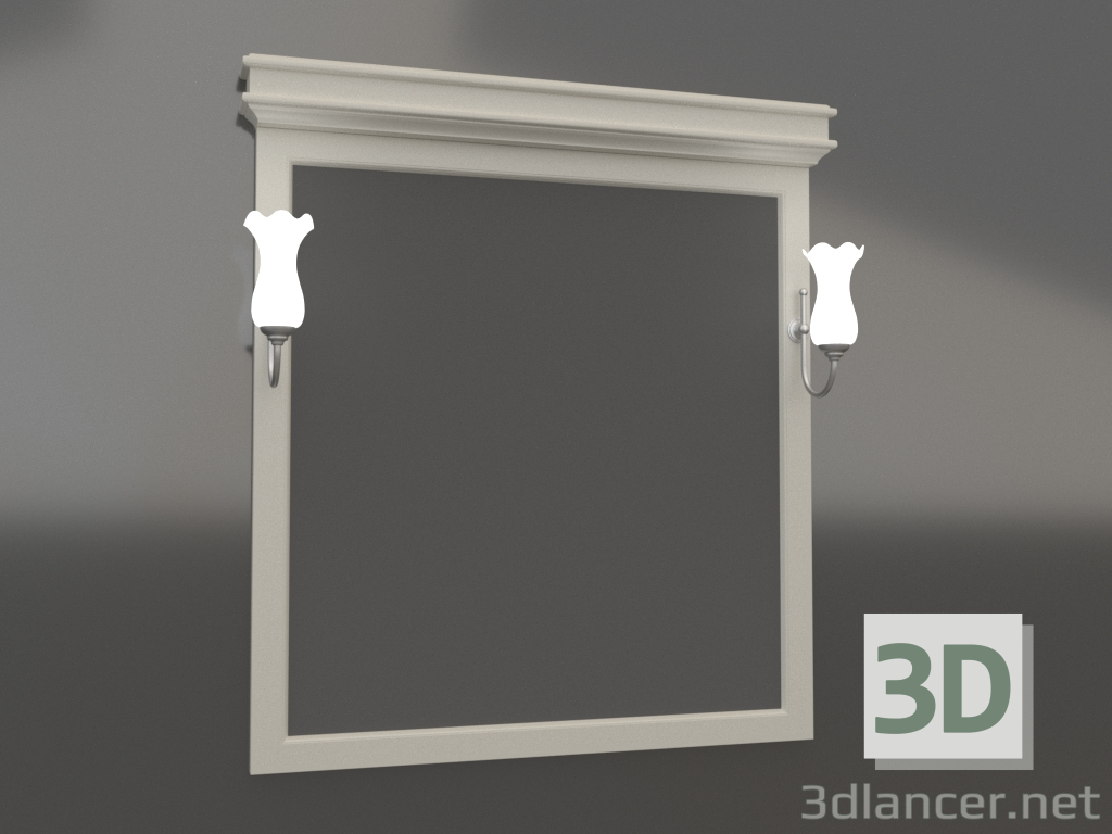 3d model Borghese Mirror 85 (ivory) - preview