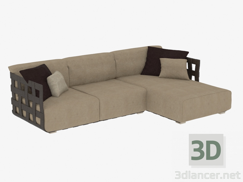 3D Modell Ecksofa Triple Braid (272х181х69) - Vorschau