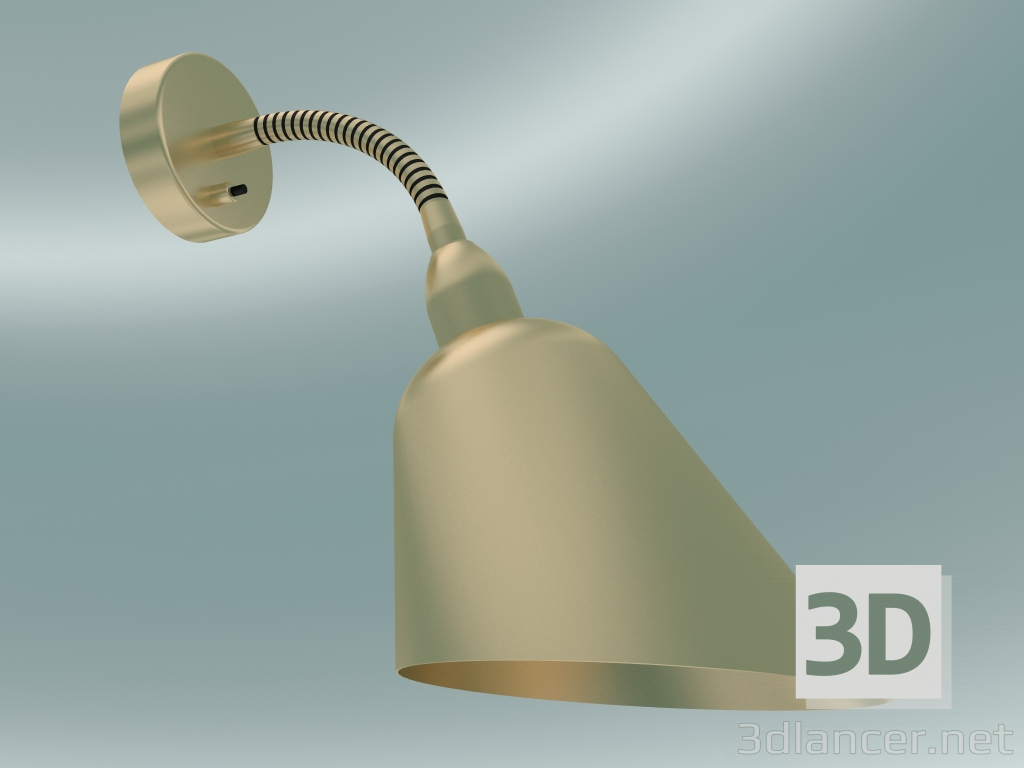 3d model Sconce Bellevue (AJ9, Lacquered Brass) - preview