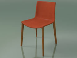 Silla 0329 (4 patas de madera, con moldura frontal, efecto teca)