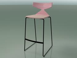 Tabouret de bar empilable 3713 (avec coussin, rose, V39)