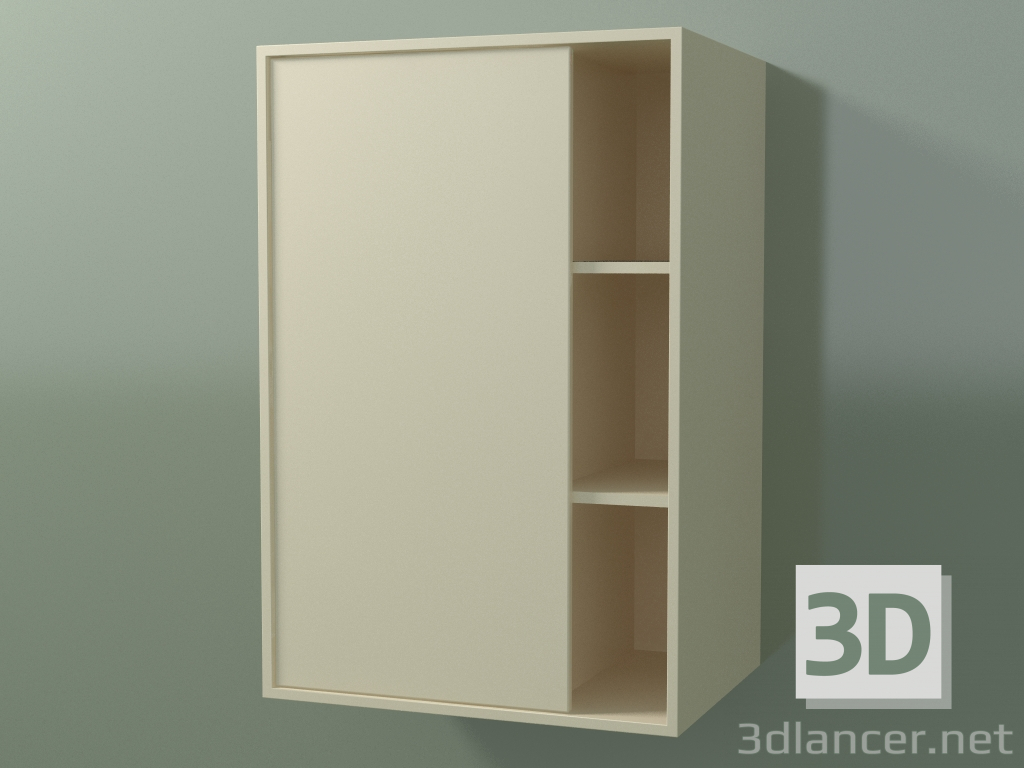 modèle 3D Élément mural avec 1 porte gauche (8CUCBDS01, Bone C39, L 48, P 36, H 72 cm) - preview